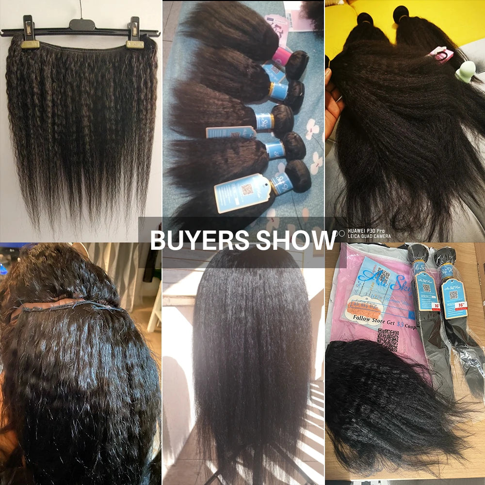 Peruvian Human Hair Kinky Straight Bundles