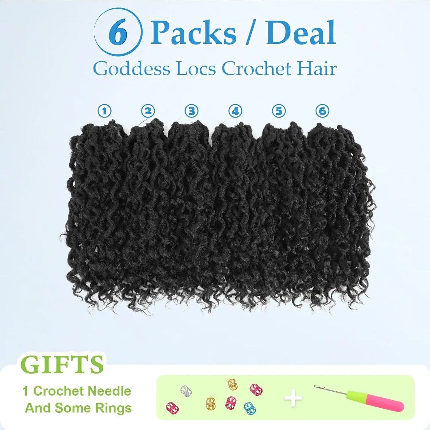 Faux Goddess Locs Synthetic Crochet Hair - Pre Looped