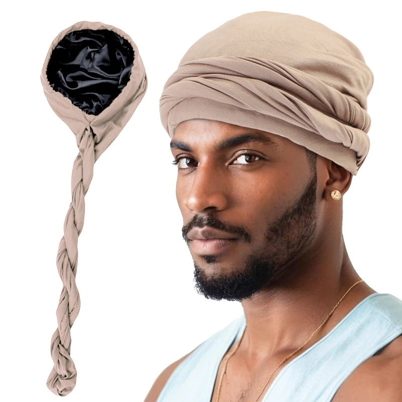Elastic Men's Turban Hat/Scarf  - Various Colors Available