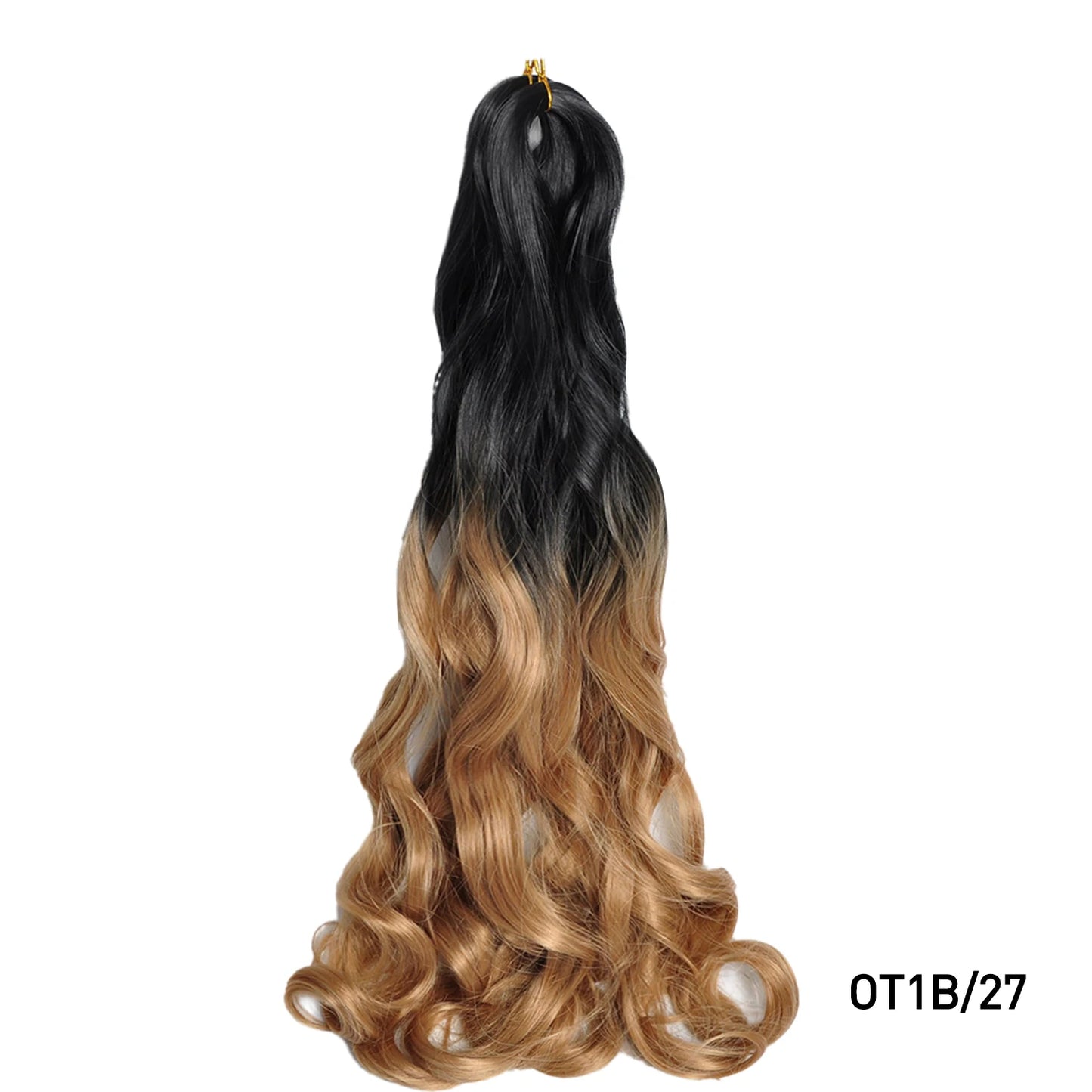 French Spiral Curls Pre Stretched Loose Synthetic Braiding Hair