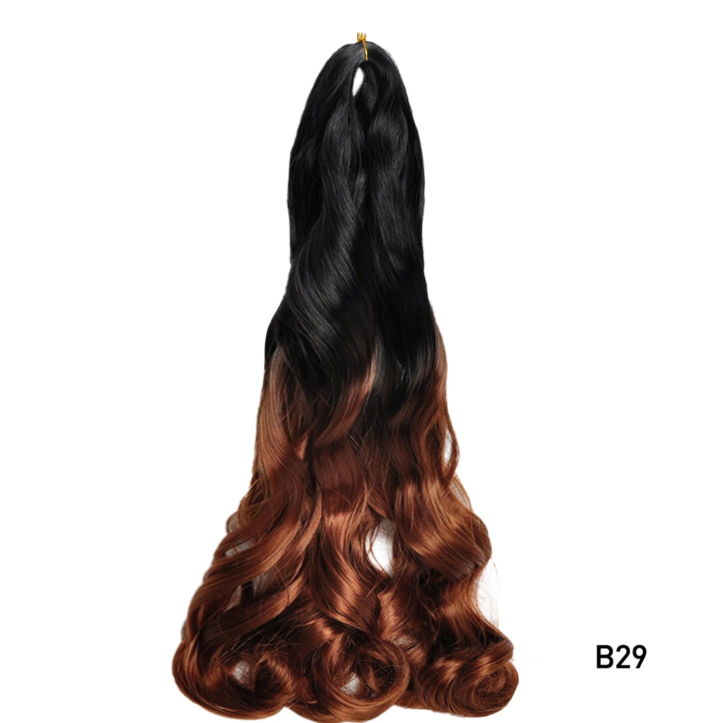 French Spiral Curls Pre Stretched Loose Synthetic Braiding Hair