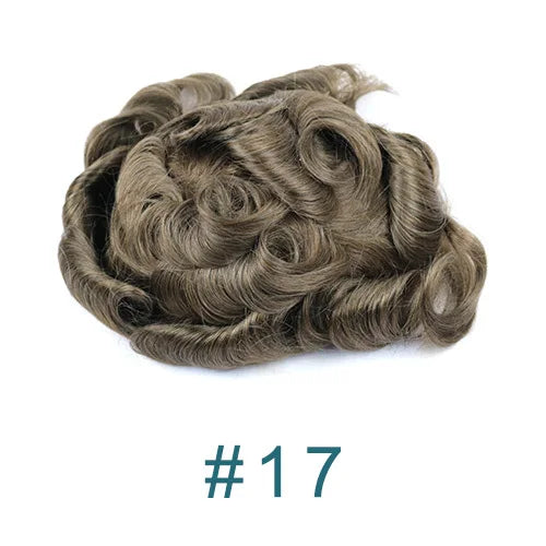 Thin 0.03mm Skin Natural Hairline 100% Human Hair Replacement System (Toupee) - Various Colors Available