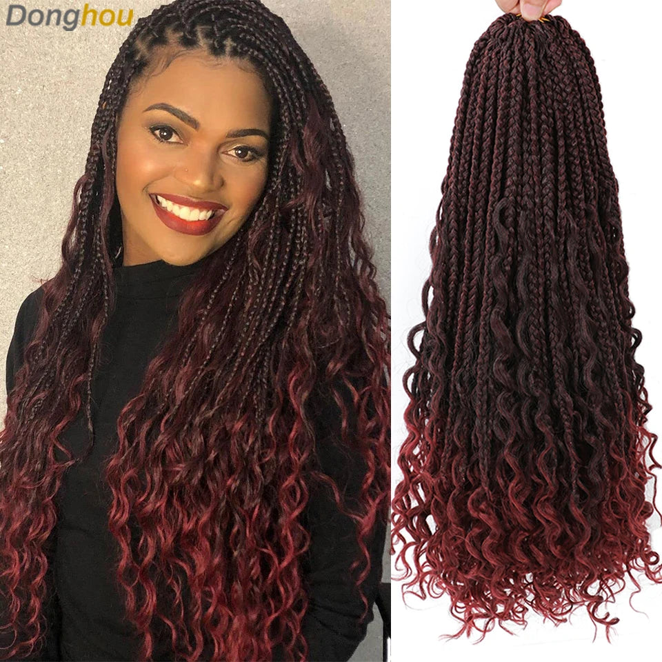 Boho Box Braids Synthetic Crochet Hair
