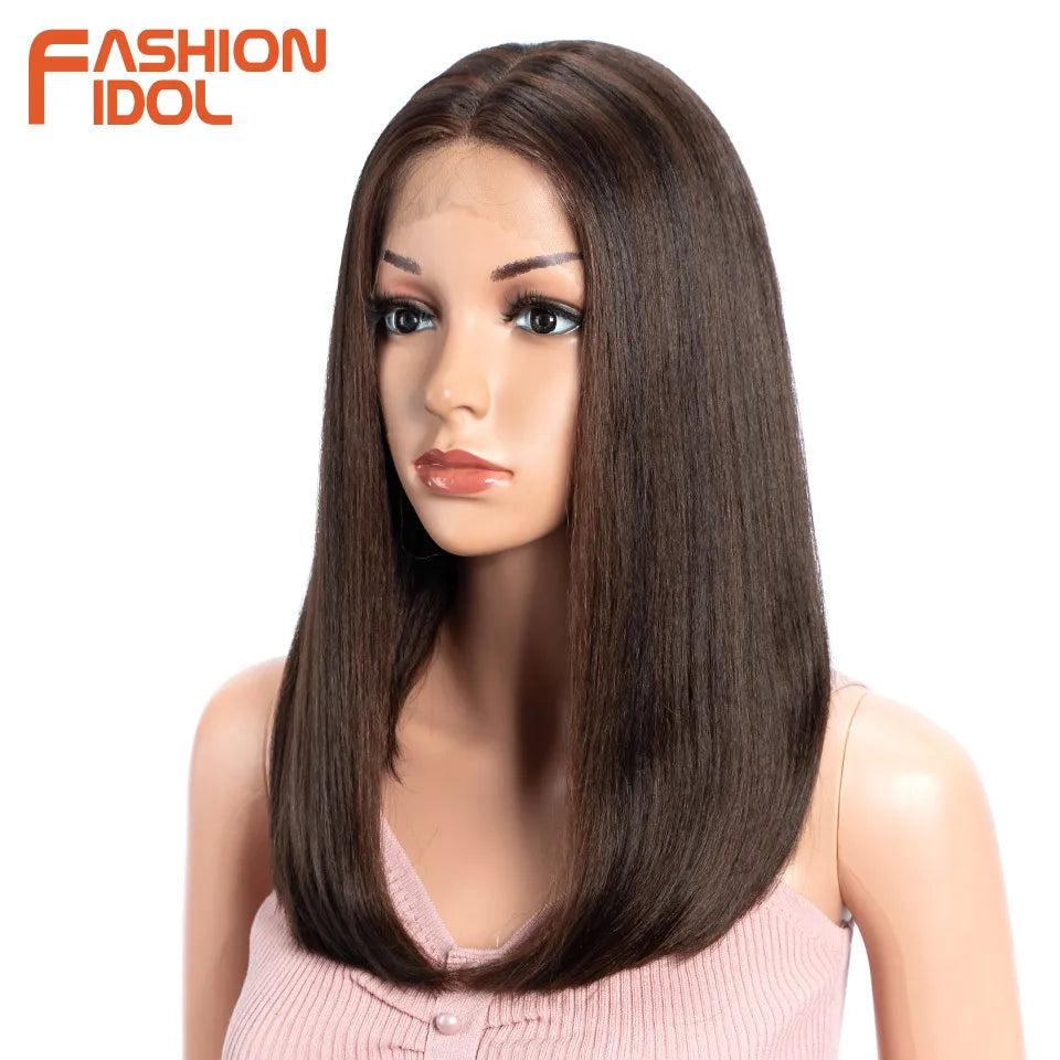 14 Inch Lace Front Wig Synthetic Hair - Various Colors Available