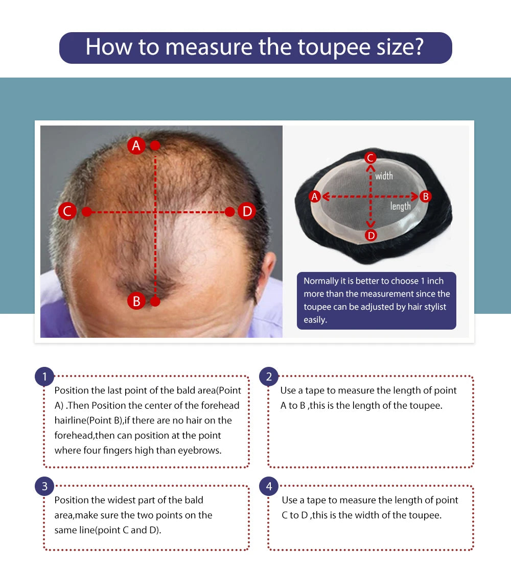 RQ 15mm Curls Q6 Toupee Human Hair Replacement System