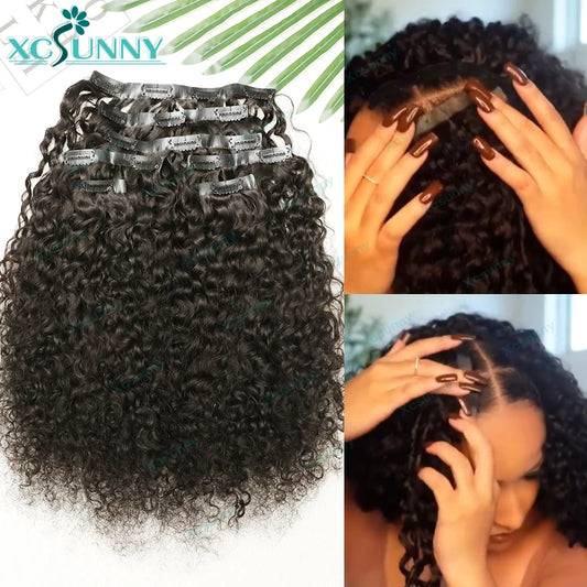 Burmese PU Invisible Seamless Human Hair Clip Ins