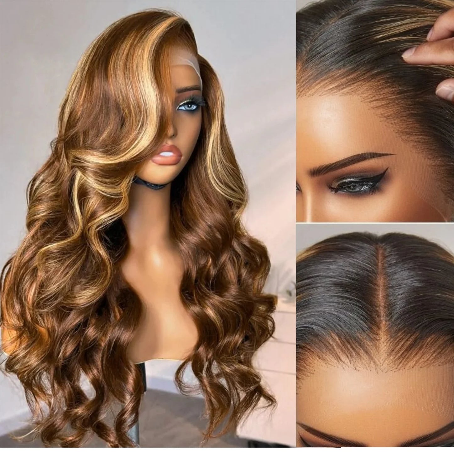 Ombre/Highlight Loose Body Wave - Glueless Human Hair Wig
