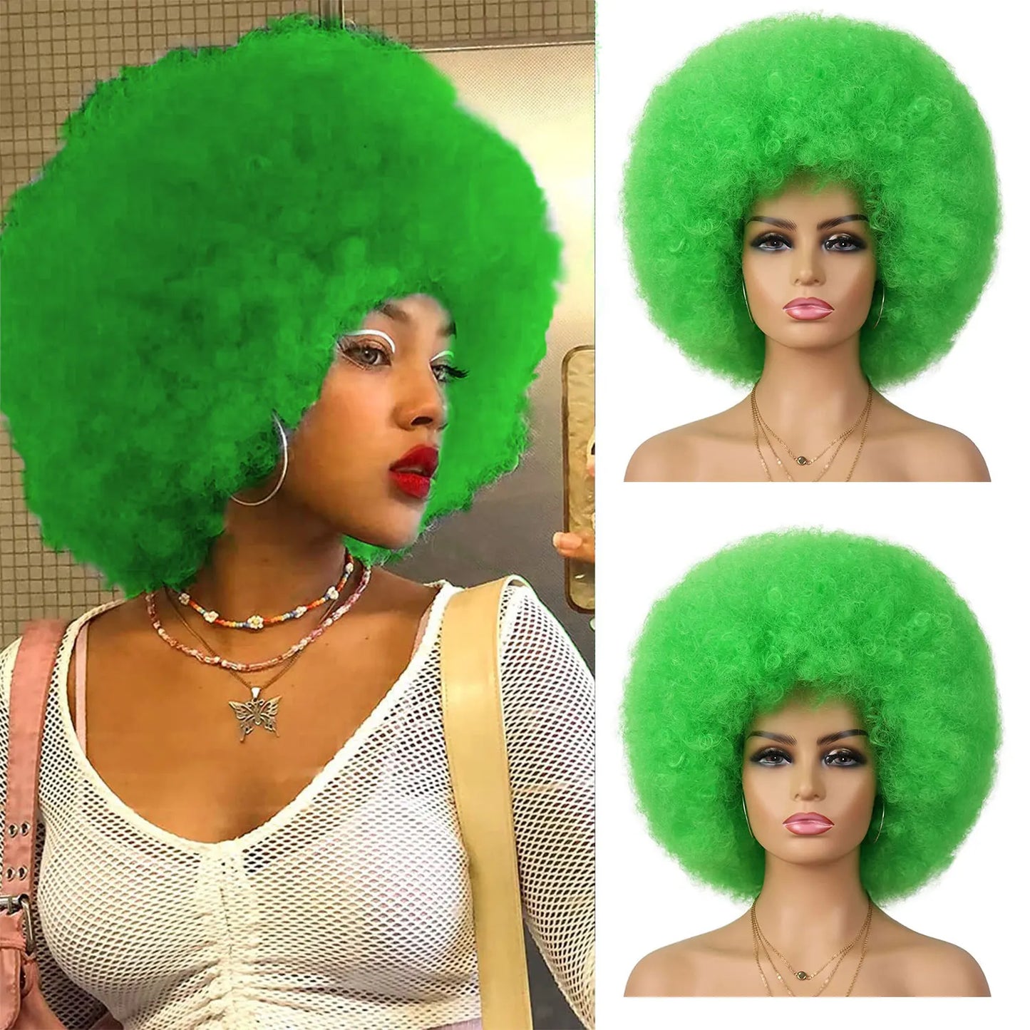 Afro Synthetic Wigs - Various Colors Available