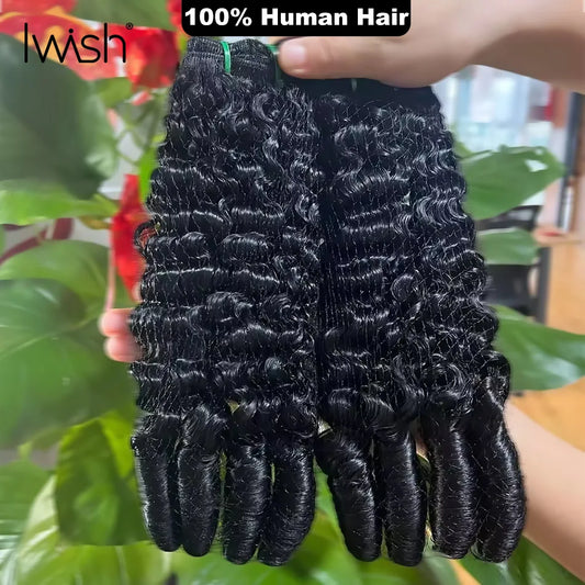 Burmese Pixie Curls Raw 100% Human Hair Bundles 4Pcs Full Head