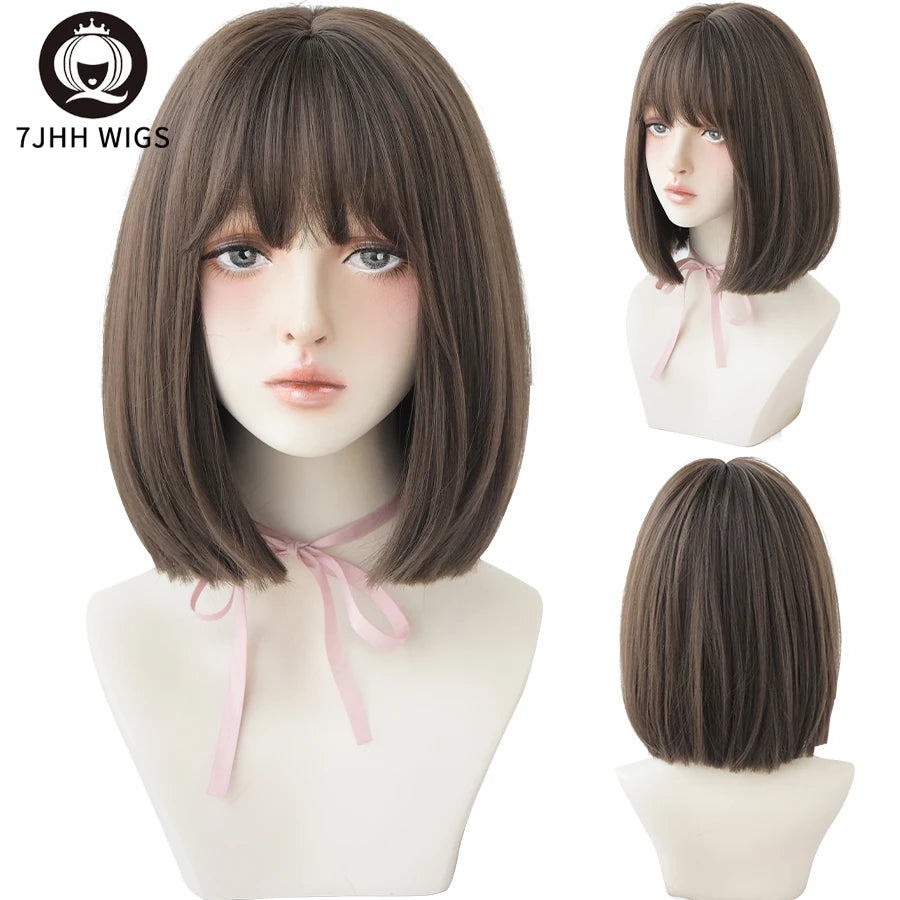 Short Bob Synthetic Wig - Various Colors Available