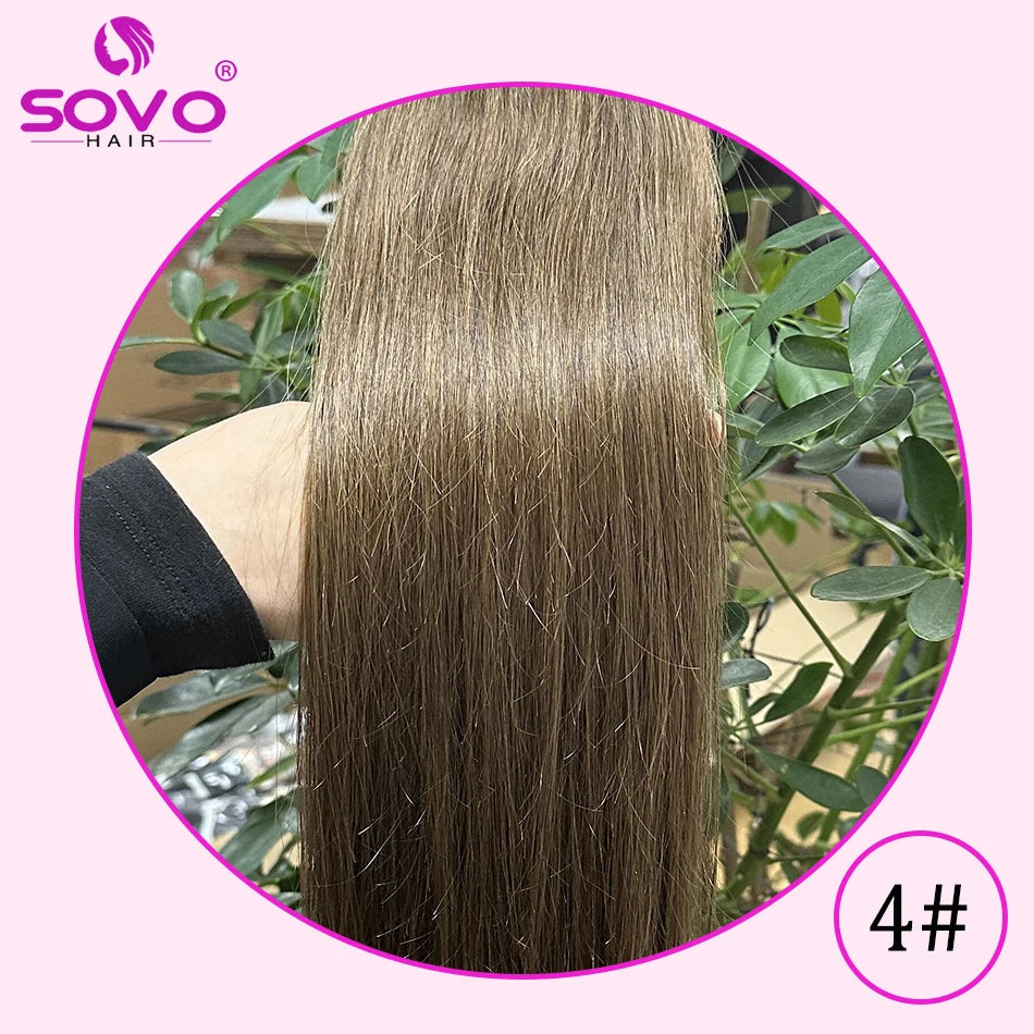3 Pieces Bone Straight Human Hair Clip Ins