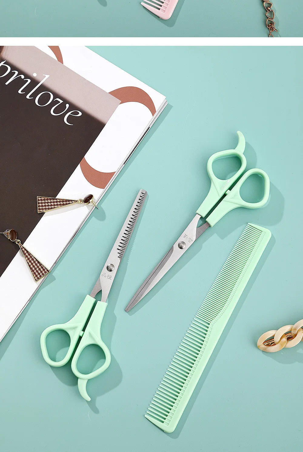 3Pc Salon Hairdressing Scissor Shear Set