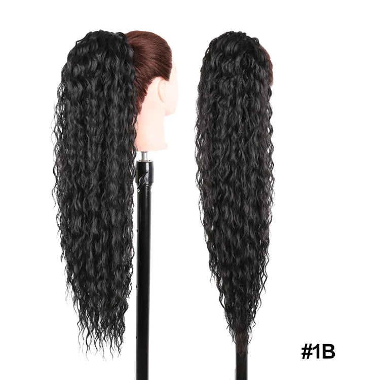 Long Synthetic Clip In Drawstring Ponytails - Various Options Available