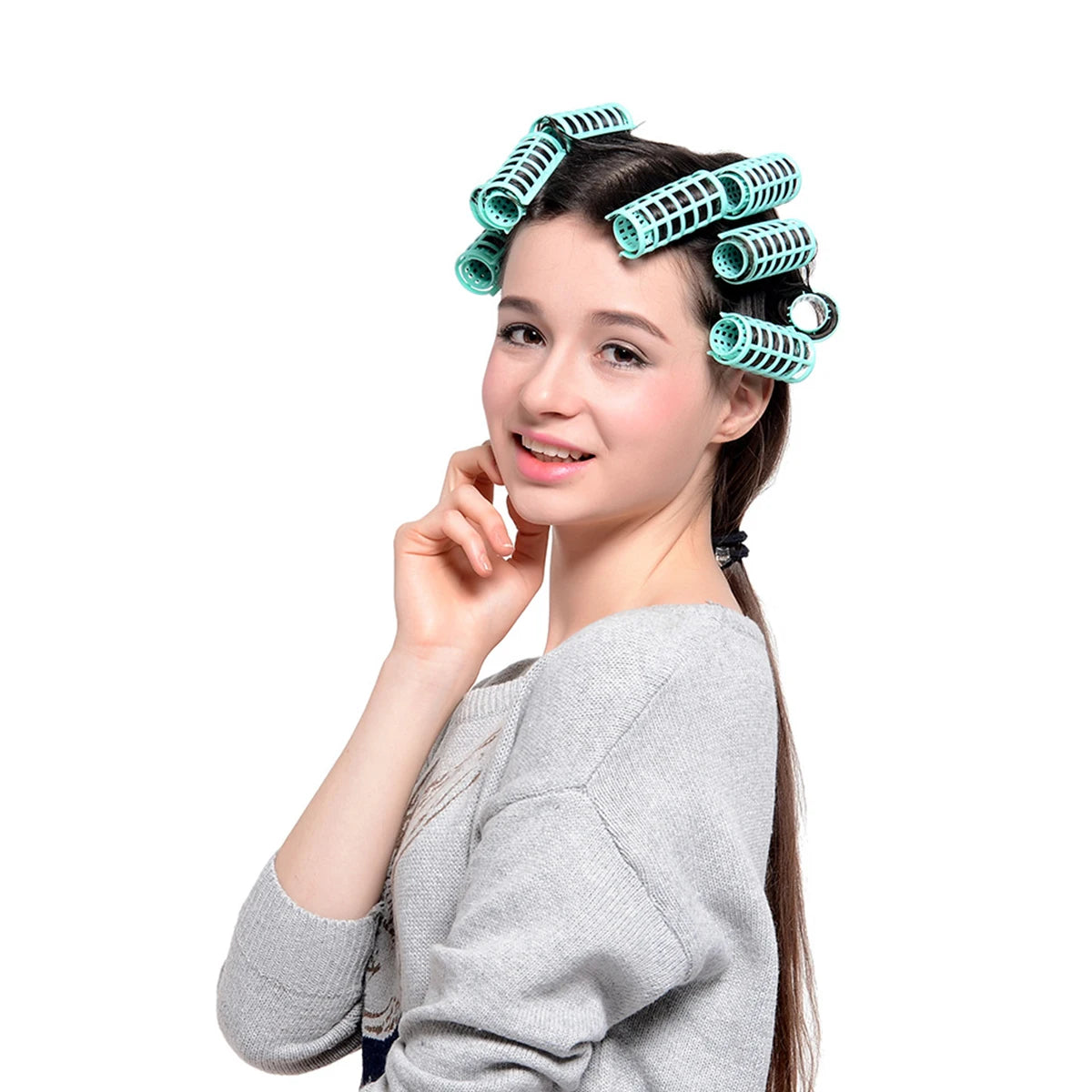 30Pcs Hair Roller Sets Self Holding Hairdressing Curlers DIY Curly Hairstyle Tool Lightweight Hair Rollers for Women Hair Curler