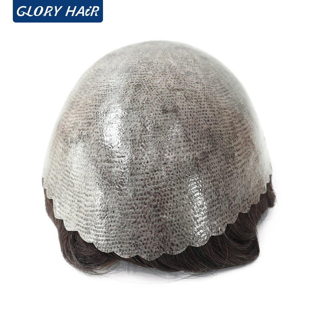 Indian Human Hair Thin Skin Hair Prosthesis 0.12 - 0.14 mm Toupee/Replacement Unit - Various Options Available