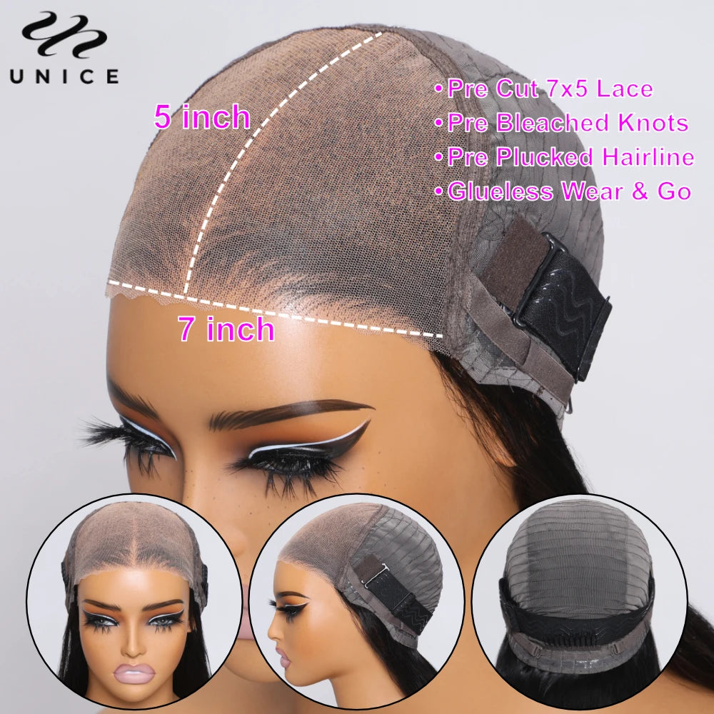 Balayage Body Wave - Bye Bye Knots Pre Cut Pre Bleached Lace Glueless Human Hair Wig