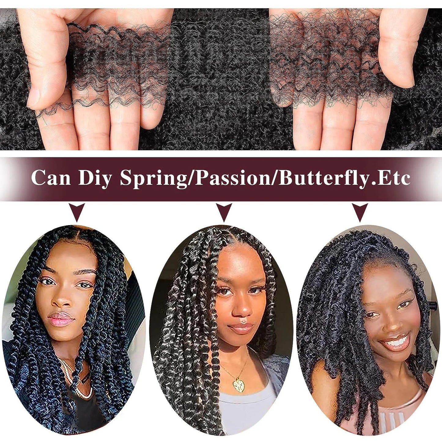Afro Kinky Marley Twist Braiding /Crochet Synthetic Hair - Various Colors Available