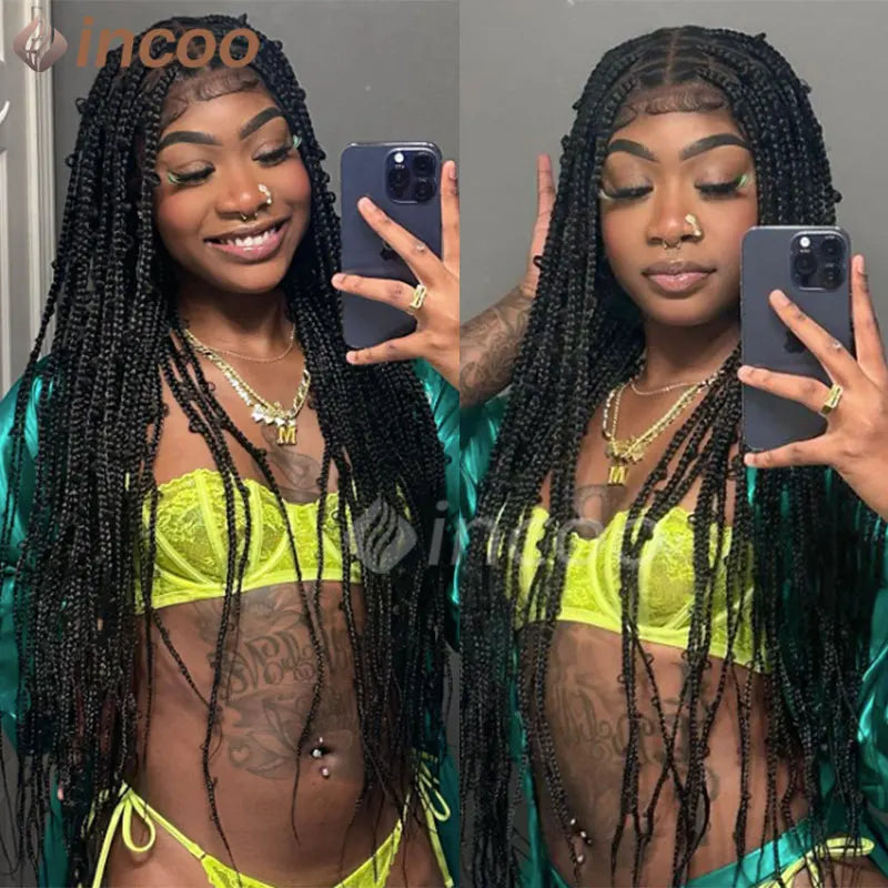 36 Inch Synthetic Braided Butterfly Lace Front Synthetic Wigs - Various Colors Available