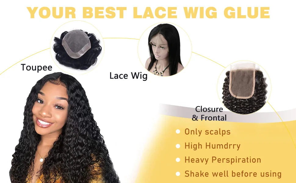 GOIPLE 12pcs Wig Installation Kit Set -  Waterproof Adhesive Wig Glue and Remover, Melting Holding Spray for Lace Front Styling