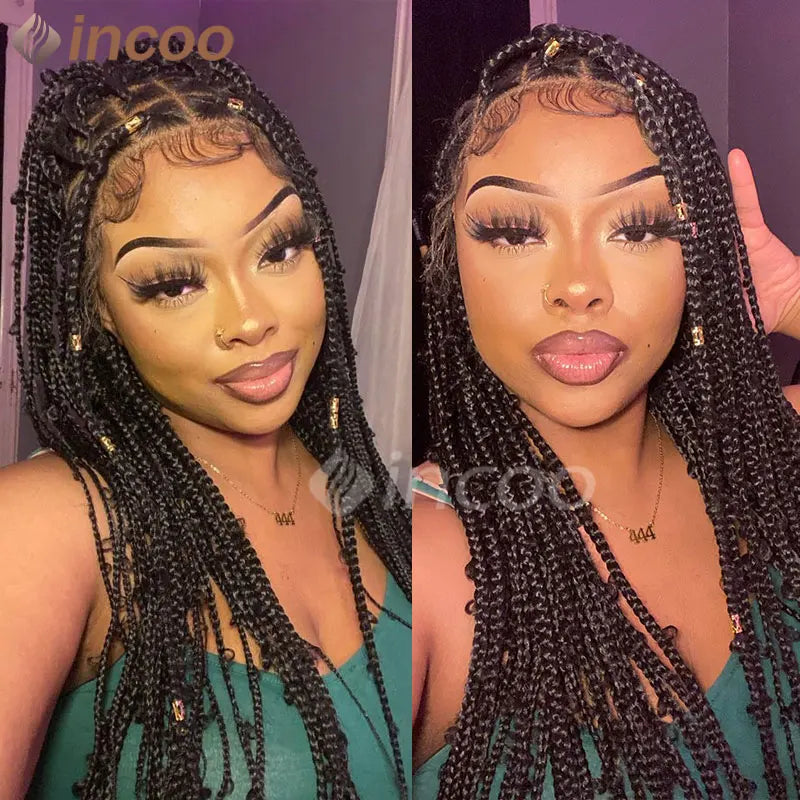 36 Inch Synthetic Braided Butterfly Lace Front Synthetic Wigs - Various Colors Available