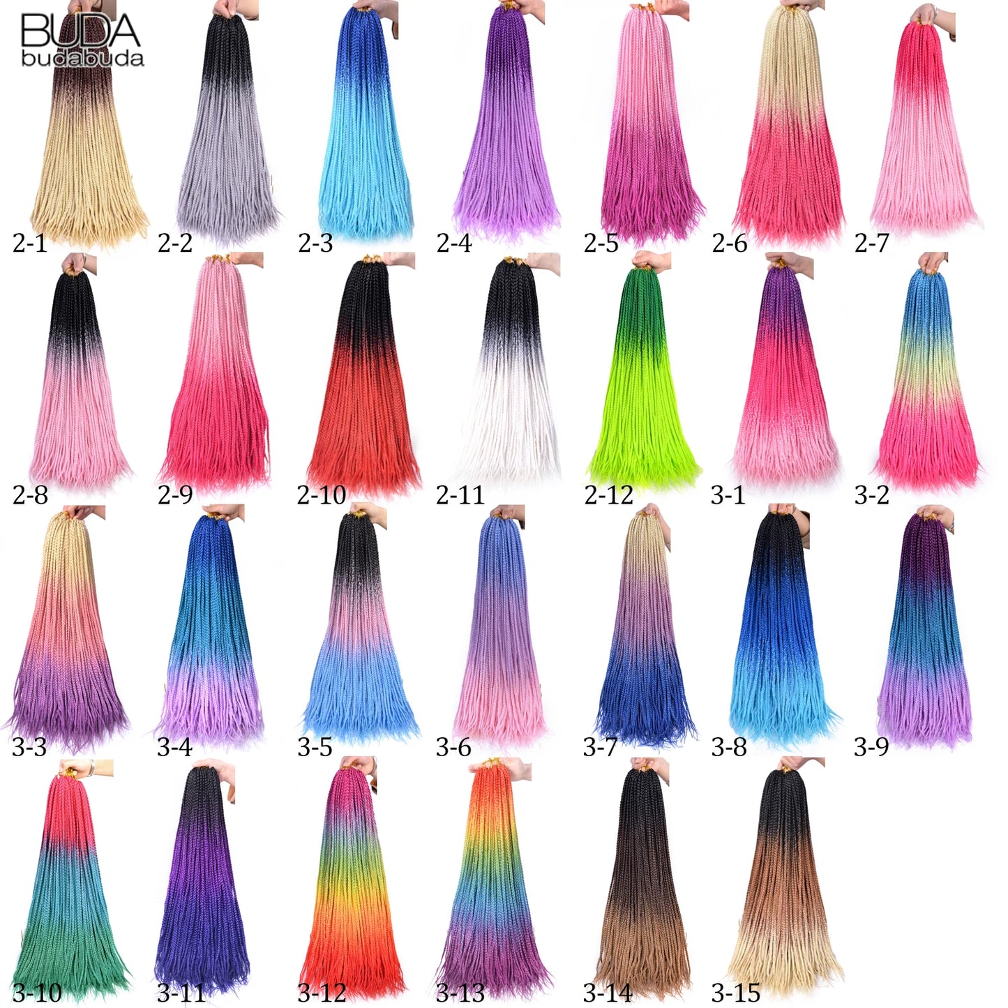 Synthetic Long Pre-Looped Box Braids Crochet Hair