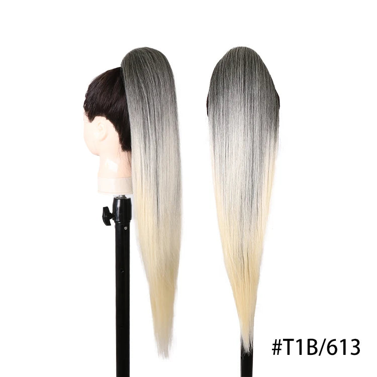 Long Synthetic Clip In Drawstring Ponytails - Various Options Available