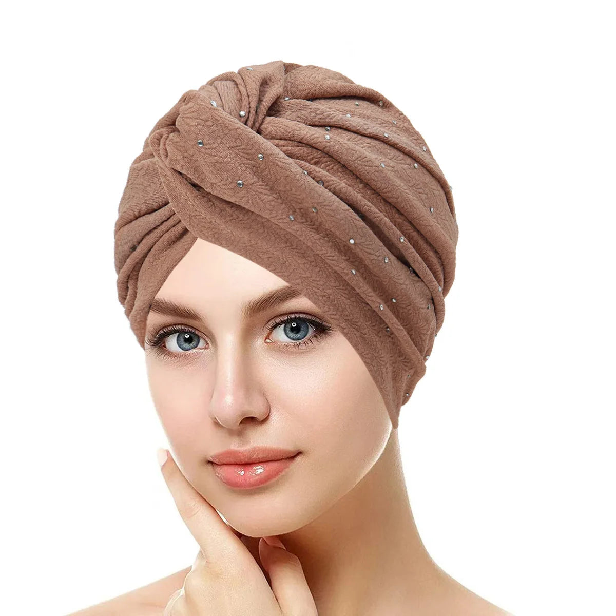 Women's Pleated Turbans in Various Colors