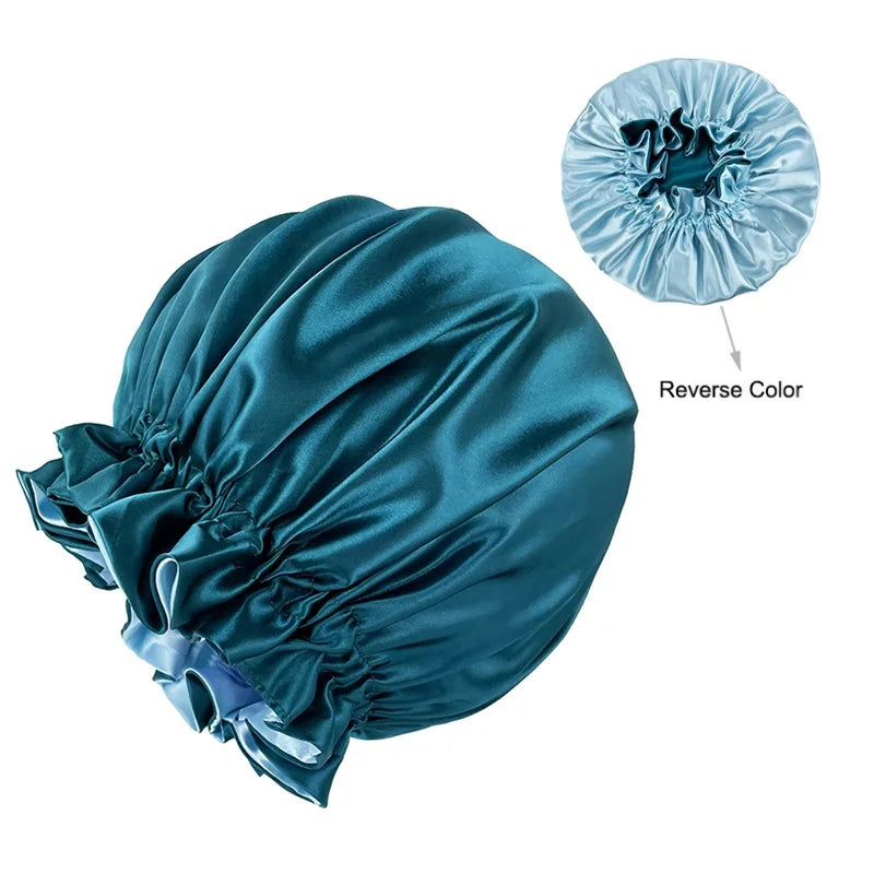 African Pattern Print Satin Bonnets