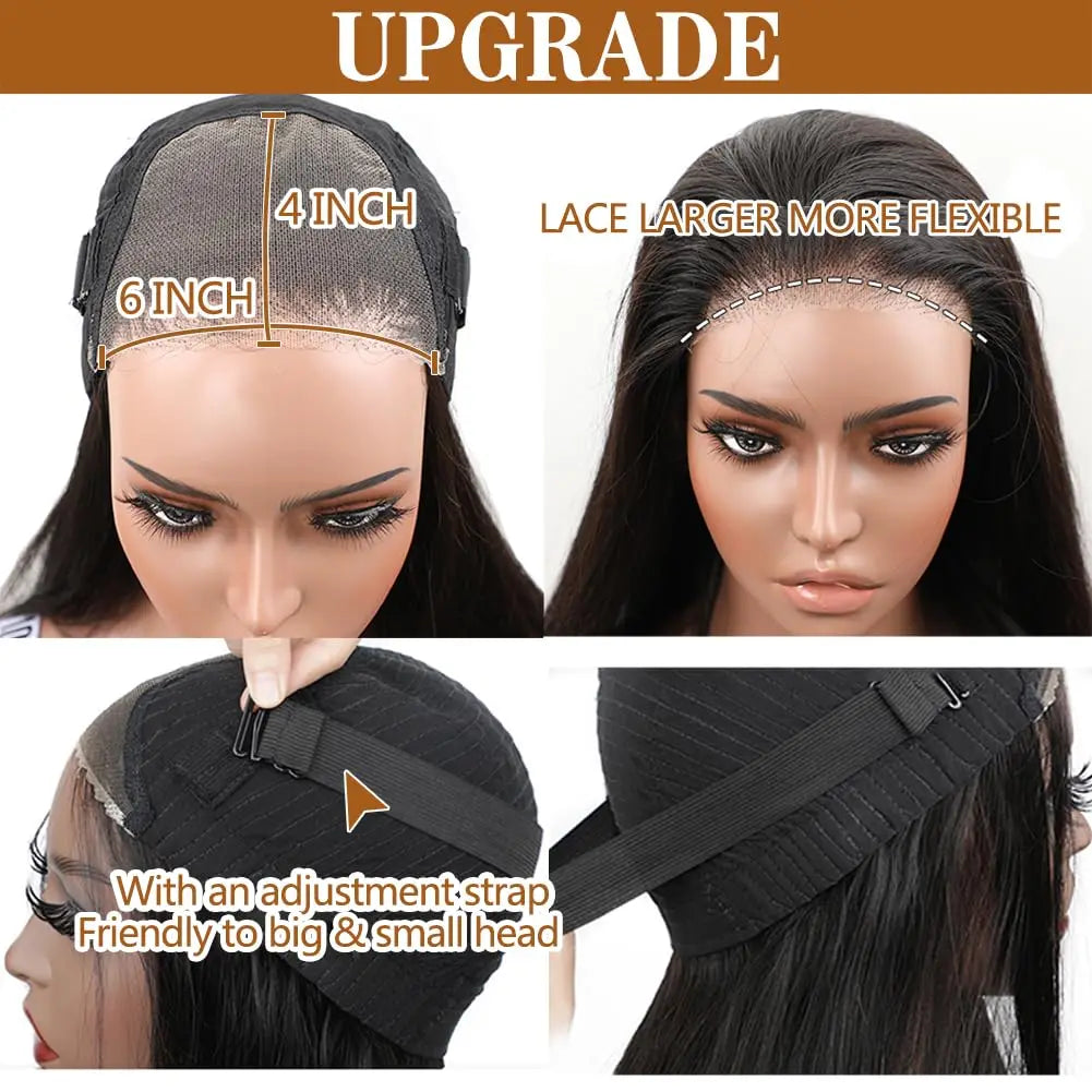 Body Wave - Pre Plucked Pre Cut HD Lace Closure Glueless Human Hair Wig
