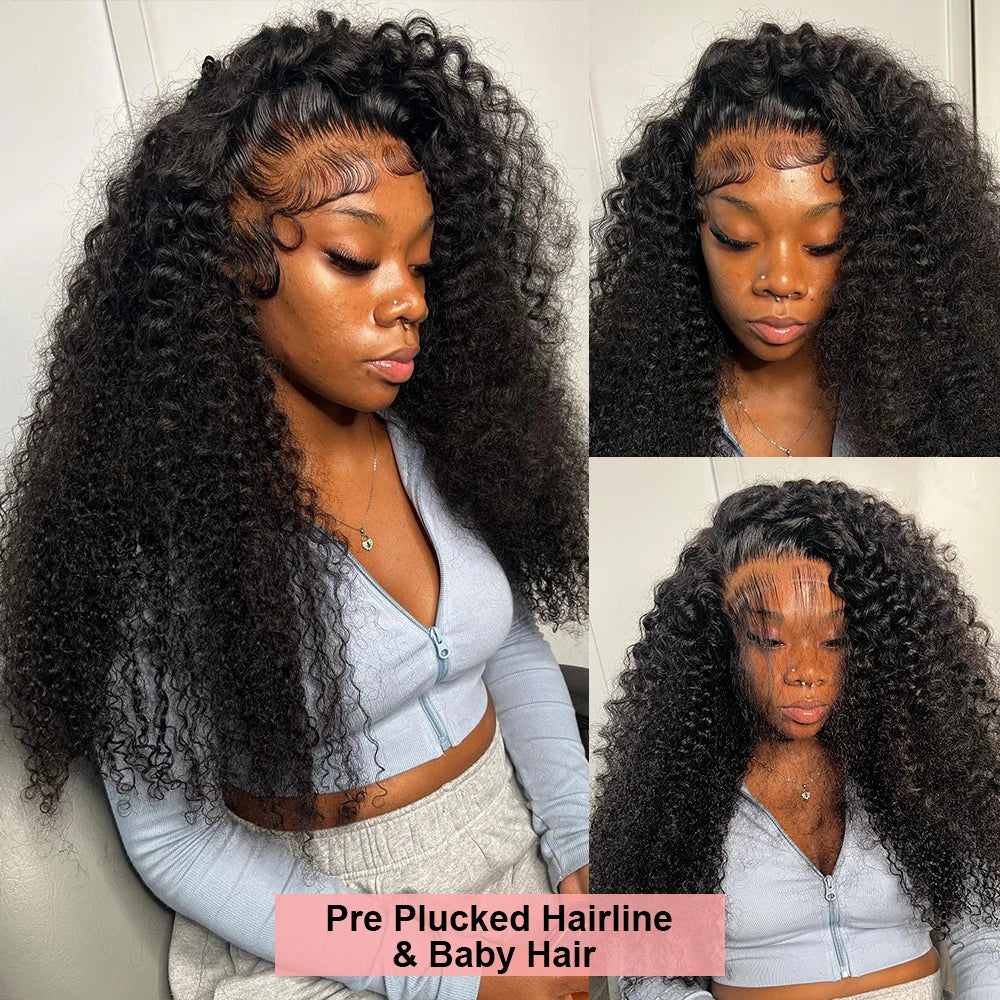 Brazilian Deep Wave Curly - Pre Plucked 360 Lace Front Human Hair Wig