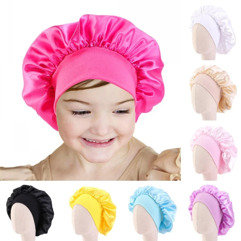 Girls Satin Wide Band Bonnet For Babies/Children