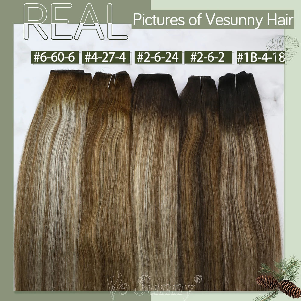 Straight Human Hair Clip Ins - Various Options Available