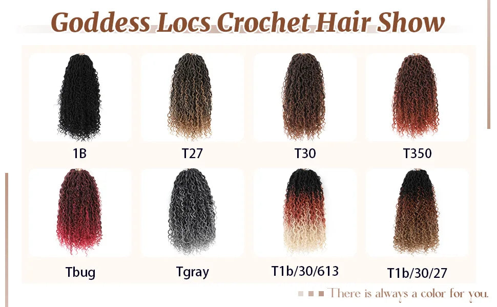 Faux Goddess Locs Synthetic Crochet Hair - Pre Looped