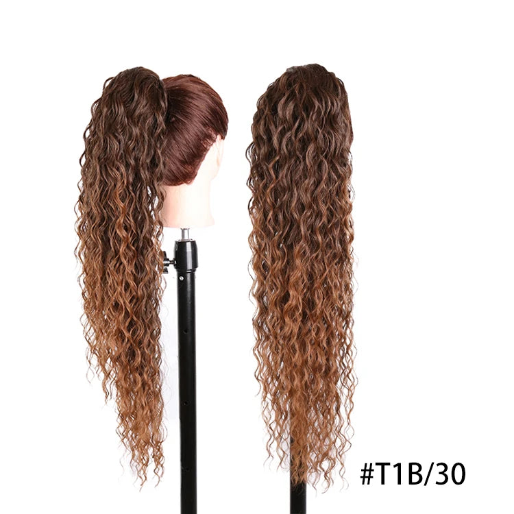 Long Synthetic Clip In Drawstring Ponytails - Various Options Available