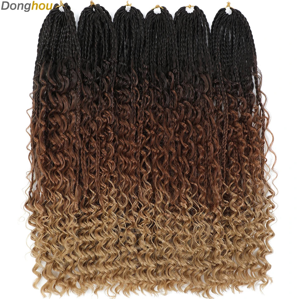 Boho Box Braids Synthetic Crochet Hair