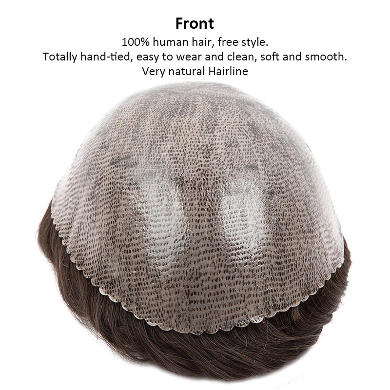 Straight Human Hair Replacement (Toupee) Injection Skin, Hair Capillary Prosthesis