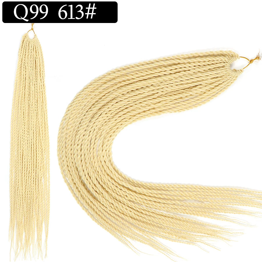 24 Inch Senegalese Twist Synthetic Crochet Braids - Various Colors Available