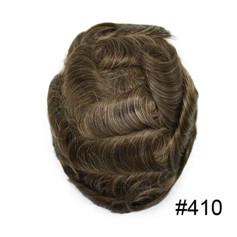 Straight Human HairProsthesis Toupee Men 6" Hair Replacement Systems -  Various Options Available