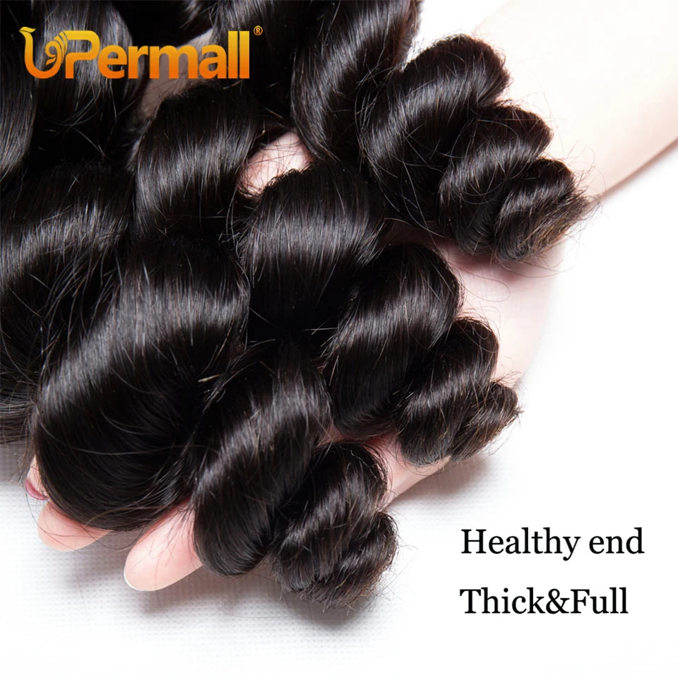 Loose Body Wave 100% Human Hair Lace Closure or Pre Plucked Swiss HD Transparent Frontal