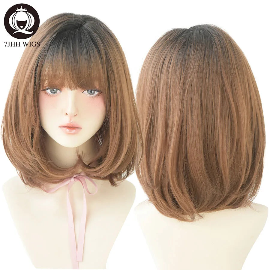 Short Bob Synthetic Wig - Various Colors Available
