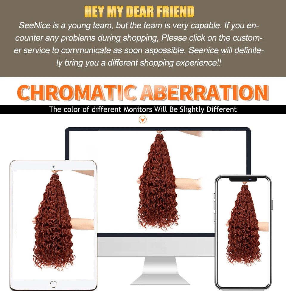 Synthetic Water Wave Twist Crochet Hair - Various Colors Available