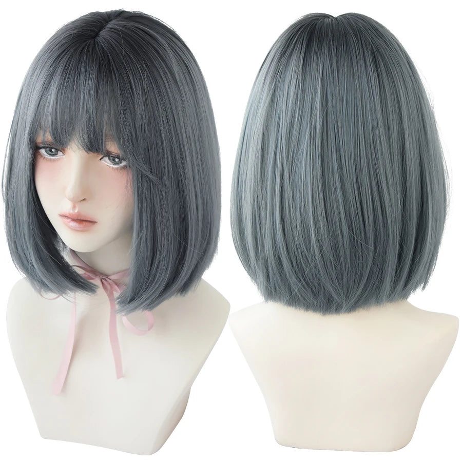 Short Bob Synthetic Wig - Various Colors Available