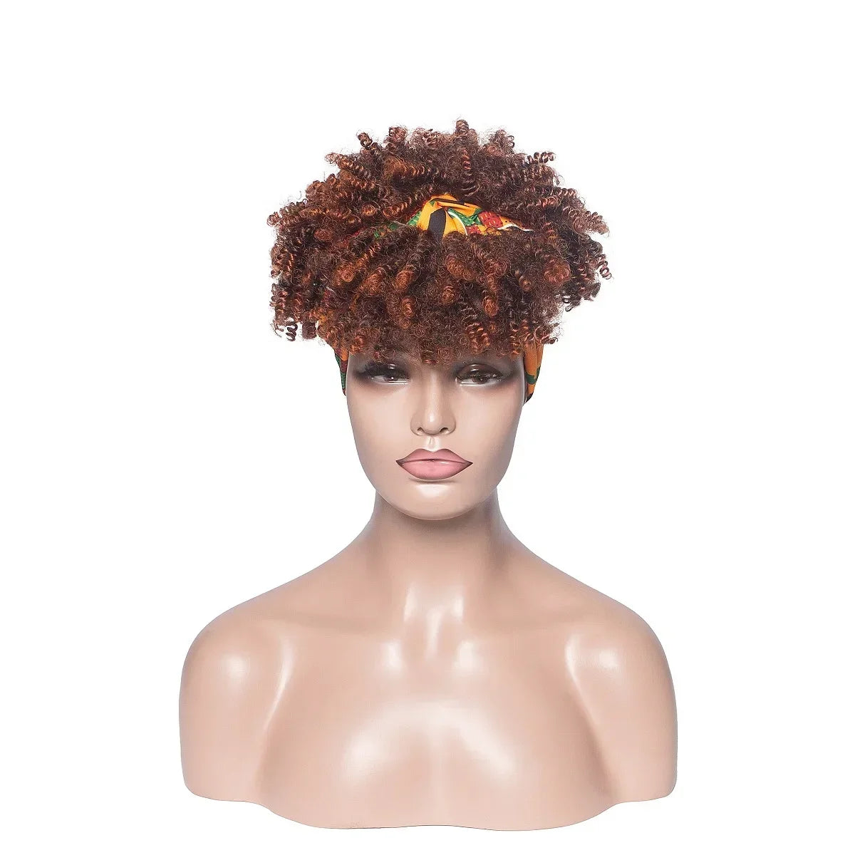Synthetic Short Kinky Curly Headband Wigs - Various Colors Available