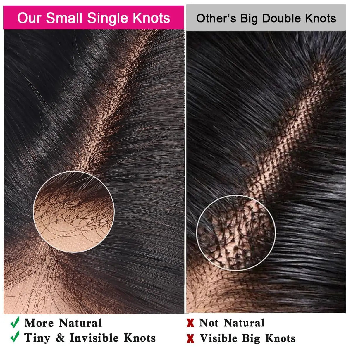 13x4 Lace Human Hair Straight Lace Frontal PrePlucked