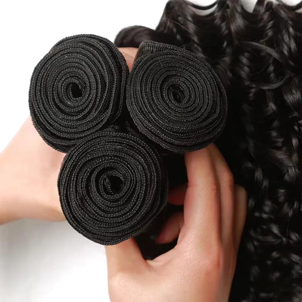 Deep Wave Brazilian Virgin Human Hair Bundles