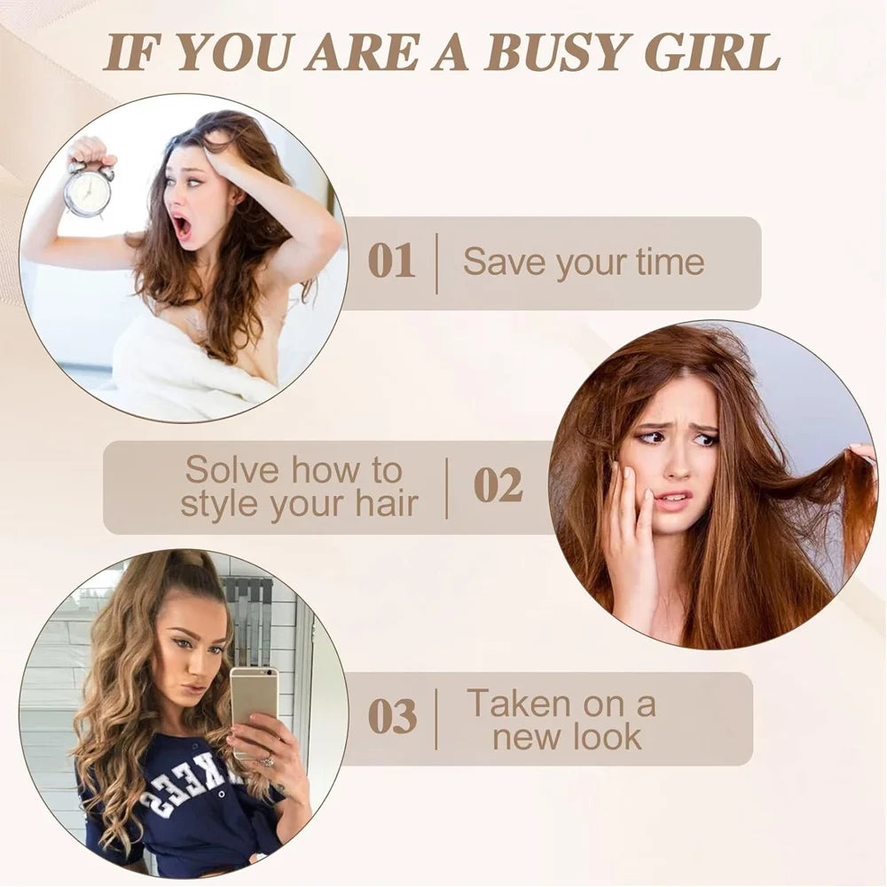 Straight Clip On 100% Human Hair Ponytails - Various Options Available