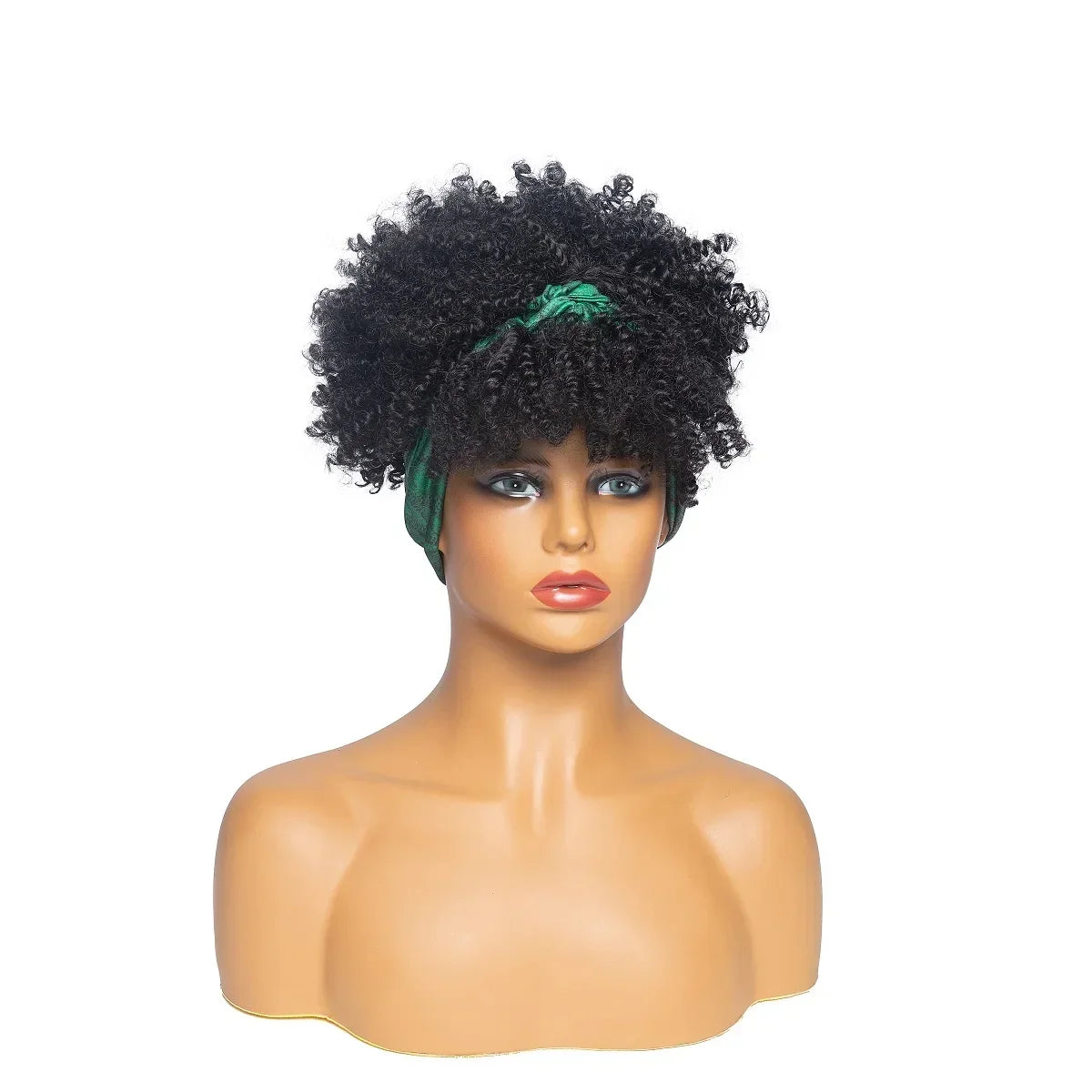 Synthetic Short Kinky Curly Headband Wigs - Various Colors Available