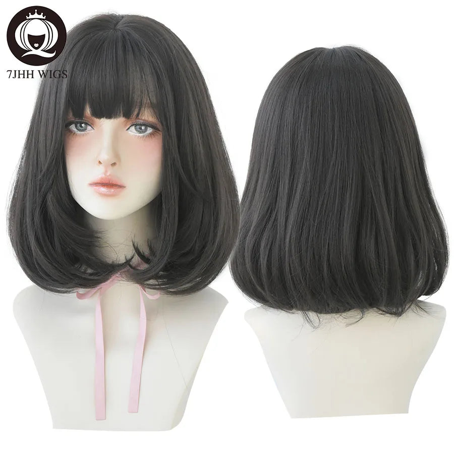 Short Bob Synthetic Wig - Various Colors Available