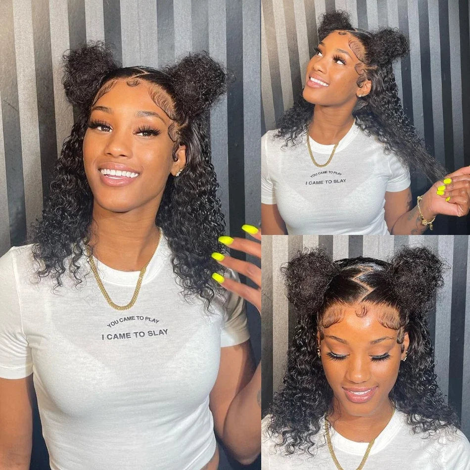 Deep Water Wave Curly Bob - Transparent Lace Frontal Glueless Wig