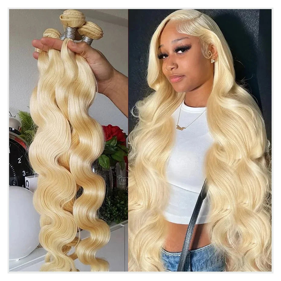 613 Blonde Body Wave Remy Human Hair - Various Lengths